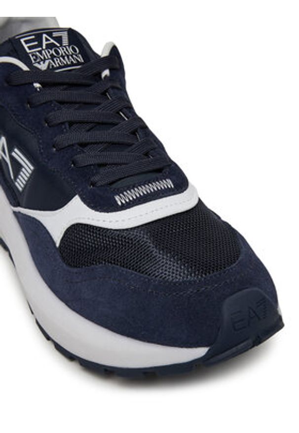 EA7 Emporio Armani Sneakersy X8X186 XK401 U473 Granatowy. Kolor: niebieski. Materiał: materiał