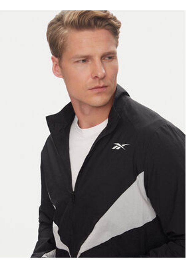 Reebok Bluza 100223959 Czarny Relaxed Fit. Kolor: czarny. Materiał: syntetyk