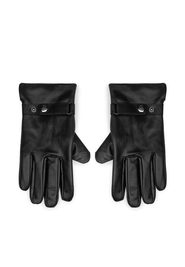 Lasocki Rękawiczki Męskie 2M6-004-AW22 M/L Czarny. Kolor: czarny. Materiał: skóra