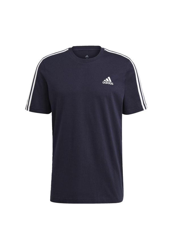 Adidas - Koszulka męska adidas Essentials T-Shirt. Kolor: niebieski, czarny. Długość rękawa: krótki rękaw. Długość: krótkie