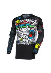 O'NEAL - Bluza rowerowa mtb dziecięca O'neal Rancid Jersey. Kolor: czarny, wielokolorowy. Materiał: jersey. Sport: kolarstwo