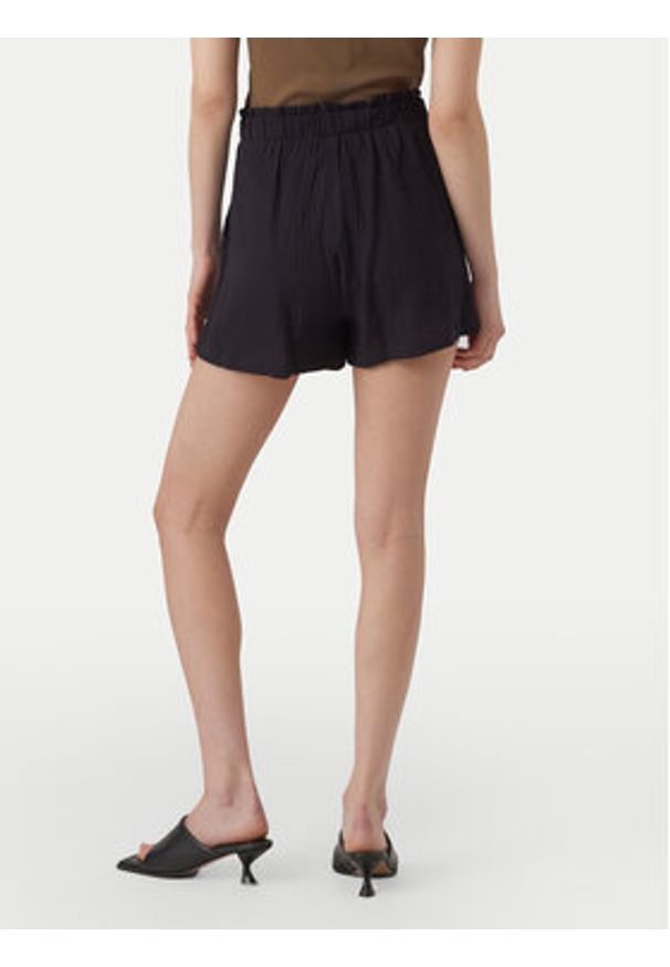 Vero Moda Szorty materiałowe Natali 10279687 Czarny Baggy Fit. Kolor: czarny. Materiał: bawełna
