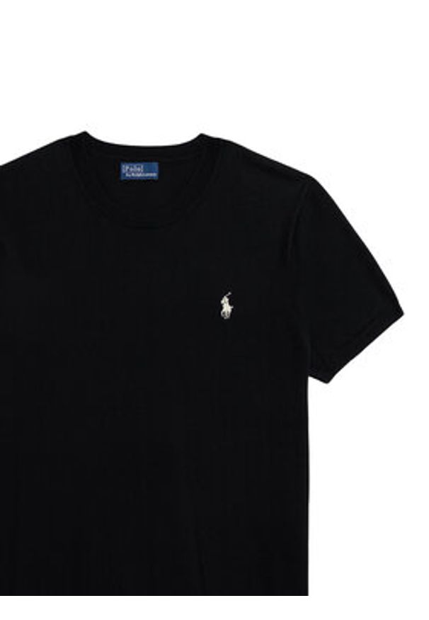 Polo Ralph Lauren T-Shirt 211971872005 Czarny Slim Fit. Typ kołnierza: polo. Kolor: czarny. Materiał: bawełna