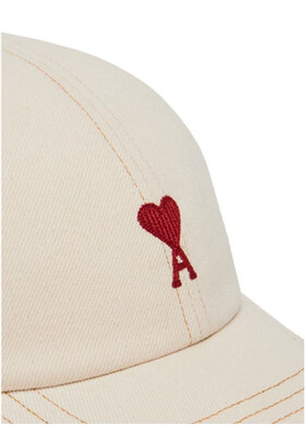 AMI PARIS Czapka z daszkiem UCP116.DE0039 Écru. Materiał: bawełna, materiał