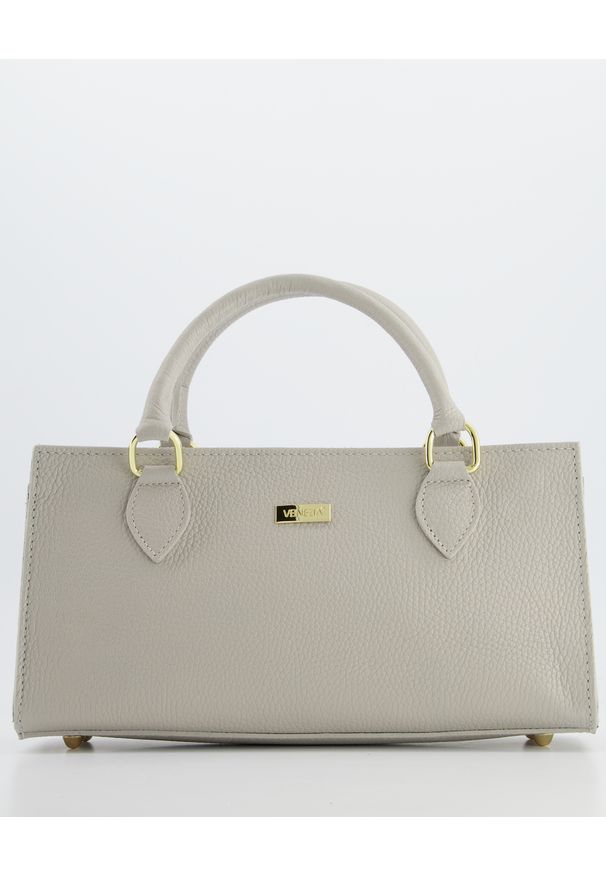 Venezia - SZARA TOREBKA 183-013-V DO GRI. Kolor: szary. Materiał: skórzane