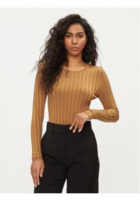 only - ONLY Sweter Ida 15268001 Brązowy Regular Fit. Kolor: brązowy. Materiał: wiskoza #1