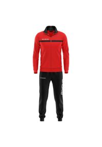 Dres piłkarski dla dorosłych Givova Campione Czerwono-Czarny. Kolor: szary, czarny, czerwony, wielokolorowy. Materiał: polar, dresówka. Sport: piłka nożna #1
