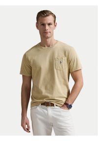 Polo Ralph Lauren T-Shirt 710964511003 Beżowy Regular Fit. Typ kołnierza: polo. Kolor: beżowy. Materiał: bawełna