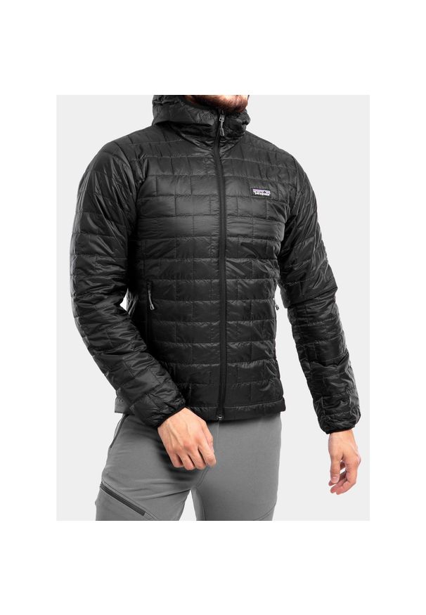Ocieplana kurtka Patagonia Nano Puff Hoody - black S. Kolor: czarny. Sport: turystyka piesza