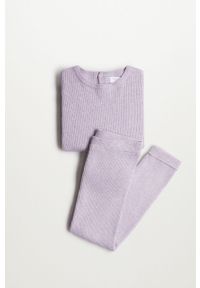 Mango Kids - Sweter dziecięcy Paolab 86-116 cm. Okazja: na co dzień. Kolor: fioletowy. Materiał: bawełna, dzianina, poliamid, wiskoza. Wzór: gładki. Styl: casual #4