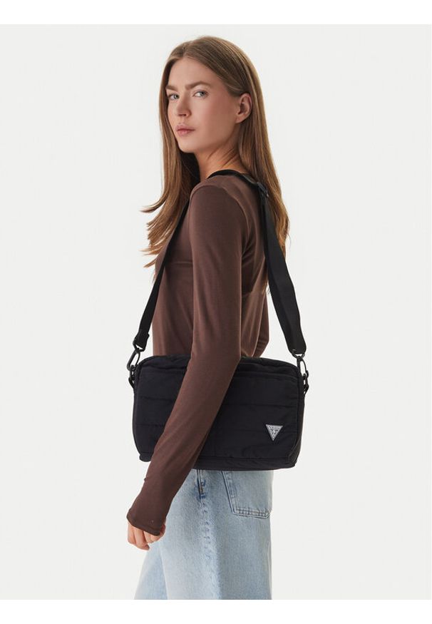 Guess Saszetka H6GZ07 WO960 Czarny. Kolor: czarny. Materiał: materiał