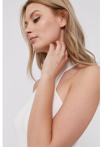 Guess Top damski kolor kremowy. Okazja: na co dzień. Kolor: beżowy. Materiał: dzianina. Wzór: gładki. Styl: casual #5