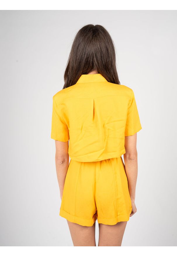 Patrizia Pepe Kombinezon | 2T0033/A052 | Kobieta | Pomarańczowy. Okazja: na co dzień. Kolor: pomarańczowy. Materiał: len, wiskoza. Styl: klasyczny, casual
