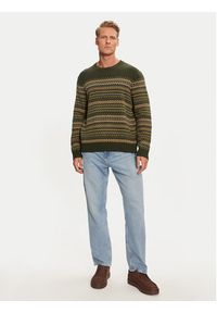 Wrangler Sweter Fairisle 112357294 Zielony Relaxed Fit. Kolor: zielony. Materiał: syntetyk #3