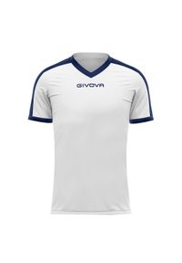 Koszulka piłkarska dla dzieci Givova Revolution Interlock. Kolor: biały, niebieski, wielokolorowy. Sport: piłka nożna #1