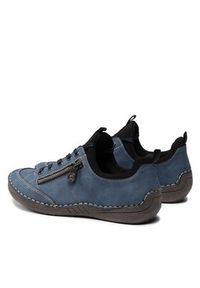 Rieker Sneakersy 52573-14 Granatowy. Kolor: niebieski. Materiał: skóra