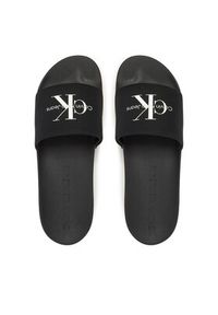 Calvin Klein Jeans Klapki Slide Monogram Cv YM0YM01271 Czarny. Kolor: czarny. Materiał: materiał #4