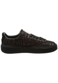 Buty do chodzenia damskie Puma Basket Platform VR Wmns. Zapięcie: sznurówki. Kolor: brązowy, czarny, żółty, wielokolorowy. Materiał: skóra, tkanina, materiał. Szerokość cholewki: normalna. Obcas: na platformie. Sport: turystyka piesza #1