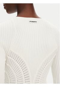 Pinko - PINKO Sukienka dzianinowa Vettore Abito 104631 A2E6 Z09 Écru Slim Fit. Materiał: syntetyk #5