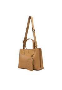 TOMMY HILFIGER - Tommy Hilfiger Torebka Th Distinct Mini Tote AW0AW17192 Brązowy. Kolor: brązowy. Materiał: skórzane #4