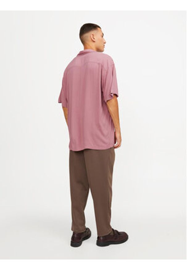 Jack & Jones - Jack&Jones Koszula Jeff 12248386 Różowy Relaxed Fit. Kolor: różowy. Materiał: wiskoza
