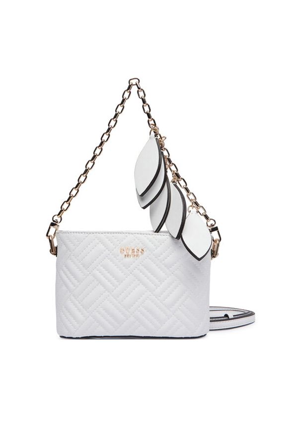 Guess Torebka Sally Mini HWQG99 21770 Biały. Kolor: biały. Materiał: skórzane