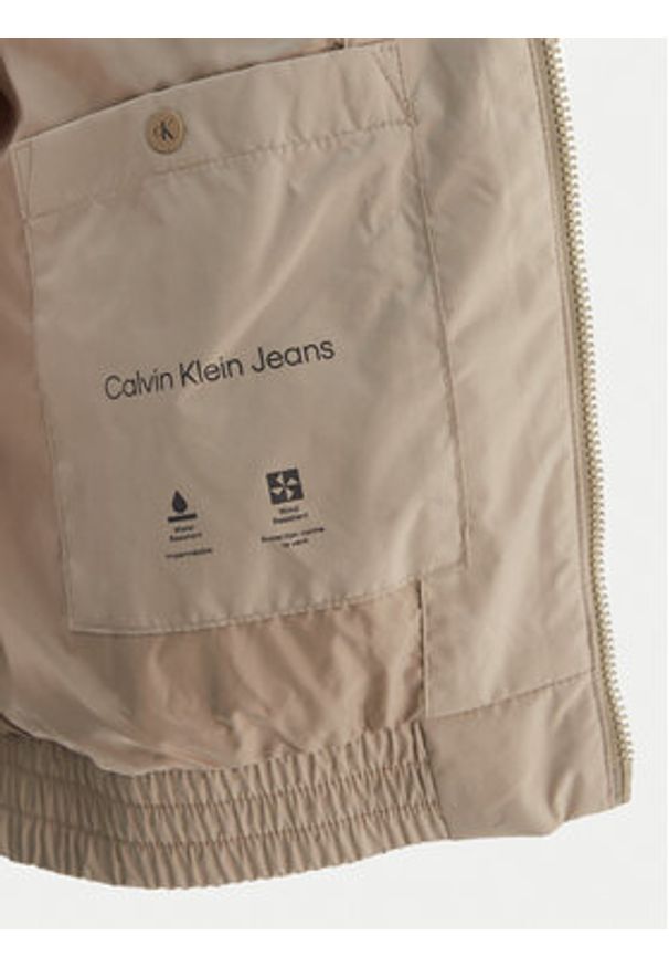 Calvin Klein Jeans Kurtka przejściowa Harrington LV04RF520G Brązowy Regular Fit. Kolor: brązowy. Materiał: syntetyk