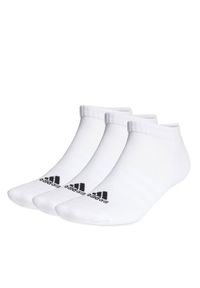 Adidas - adidas Skarpety stopki unisex Cushioned Low-Cut Socks 3 Pairs HT3434 Biały. Kolor: biały. Materiał: bawełna