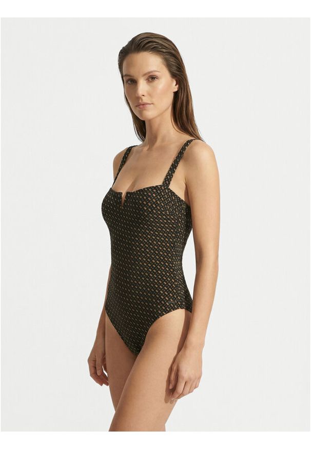 BOSS Strój kąpielowy Monogram 50556655 Czarny. Kolor: czarny. Materiał: syntetyk