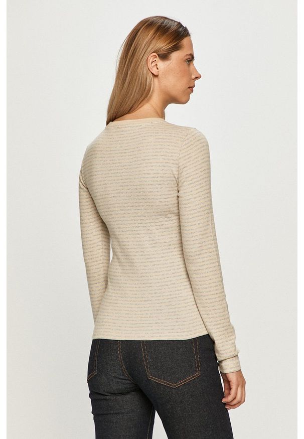 Levi's® - Levi's - Longsleeve. Okazja: na co dzień, na spotkanie biznesowe. Kolor: szary. Długość rękawa: długi rękaw. Wzór: aplikacja. Styl: biznesowy, casual