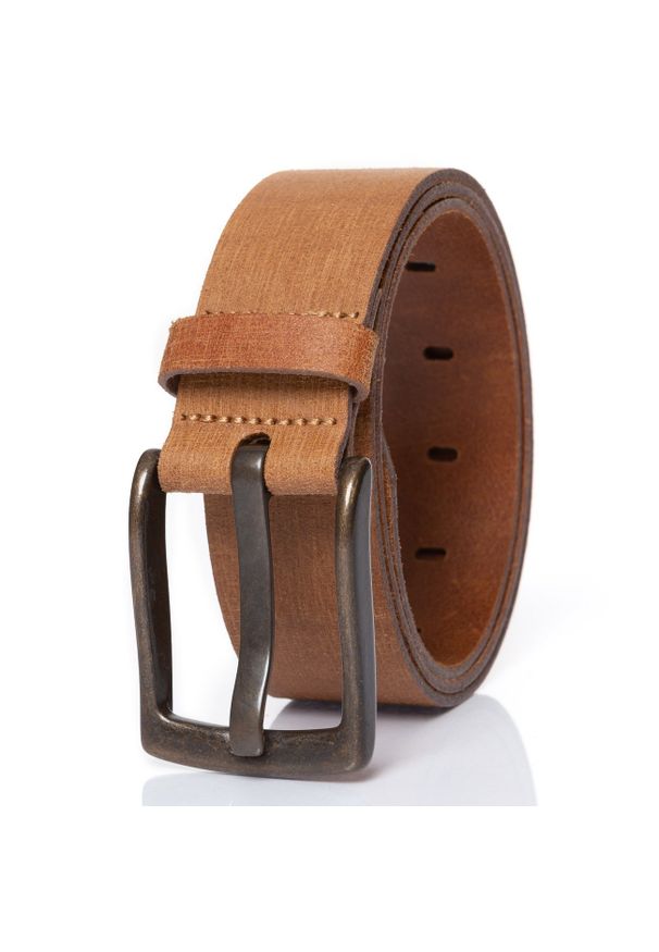 Mustang - MUSTANG PASEK SKÓRZANY 40 mm SOPO-MUS064. Materiał: skóra. Wzór: paski. Styl: klasyczny