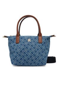 TOMMY HILFIGER - Tommy Hilfiger Torebka Popette Mini Tote Denim Flag AW0AW18612 Niebieski. Kolor: niebieski #4