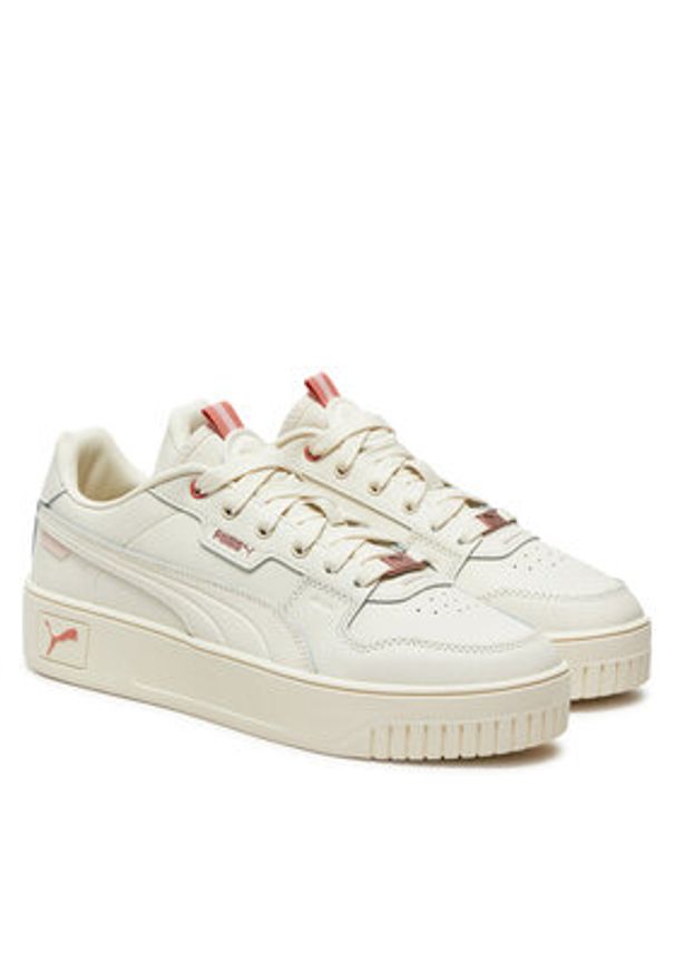 Puma Sneakersy Carina Street Lux 397487 03 Écru. Materiał: skóra