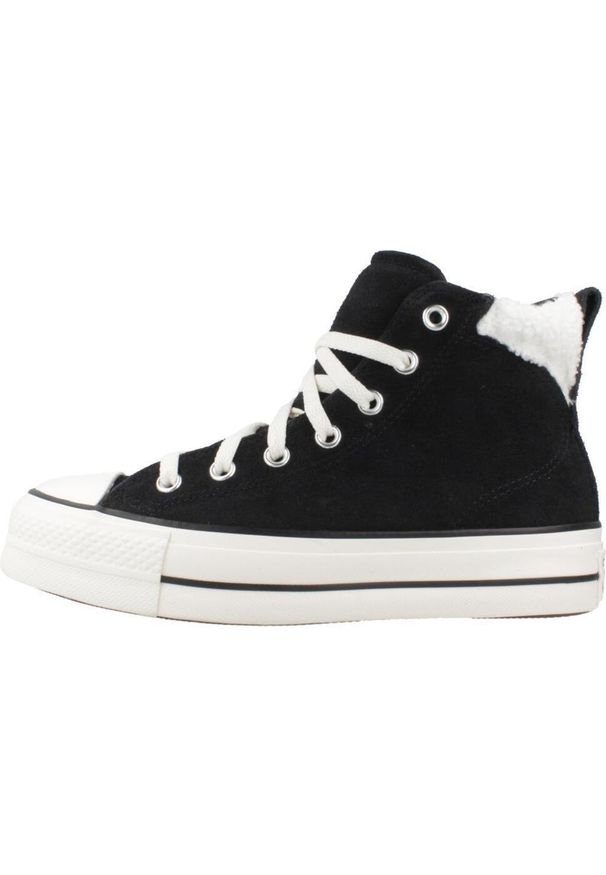 Tenisówki Converse Model Chuck Taylor All Star Puff Lift Hi Kolor Czarny. Kolor: czarny. Materiał: tkanina, skóra