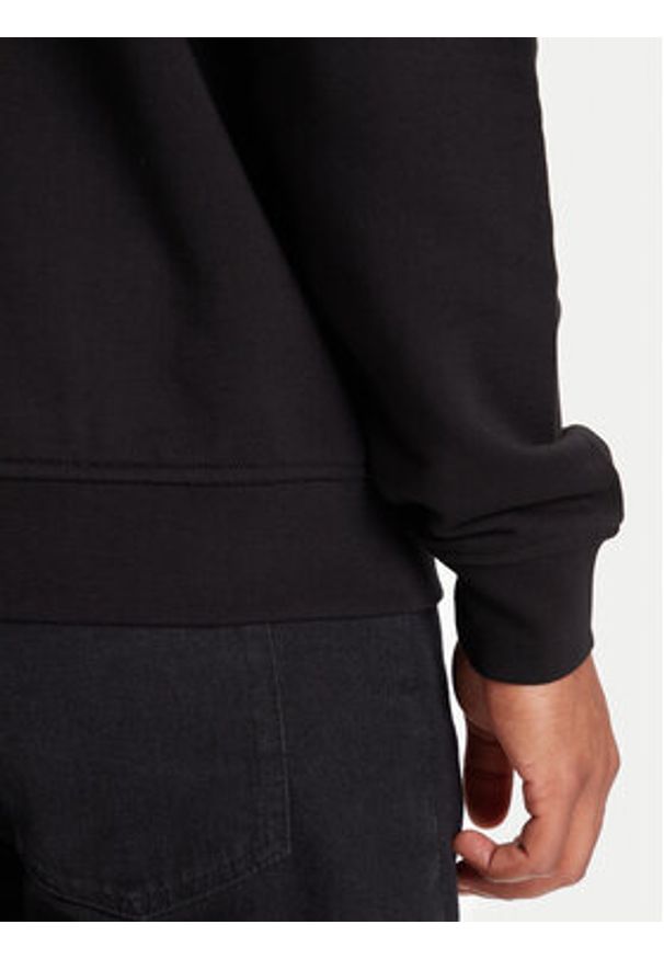 Karl Lagerfeld - KARL LAGERFELD Bluza 705091 553917 Czarny Regular Fit. Typ kołnierza: dekolt w karo. Kolor: czarny. Materiał: bawełna