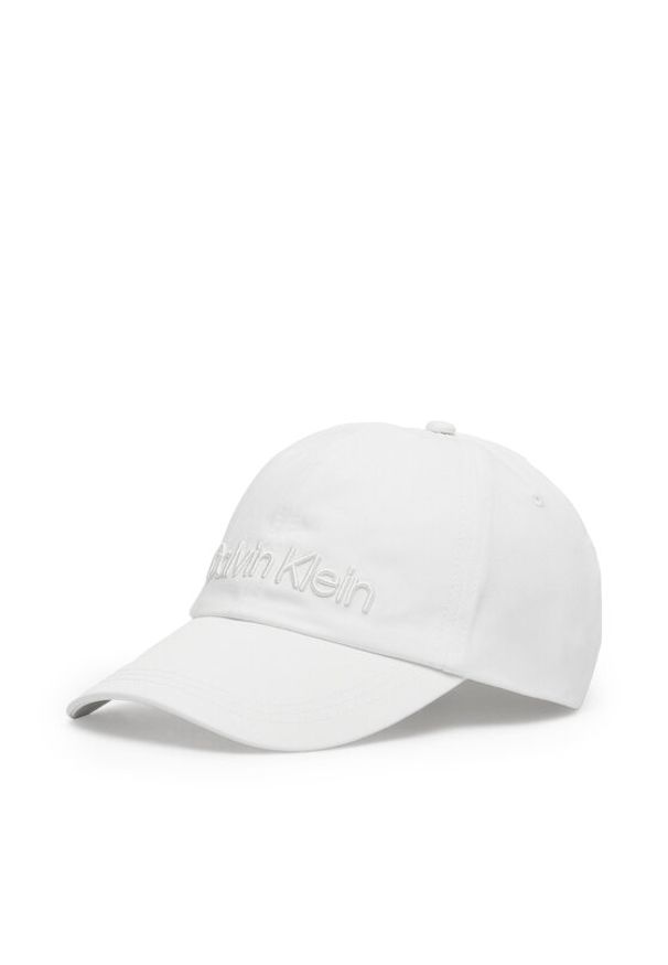 Calvin Klein Czapka z daszkiem K50K505737 Biały. Kolor: biały. Materiał: bawełna