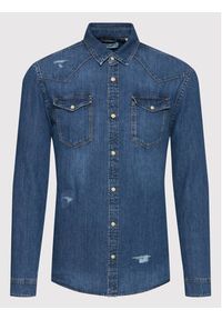 Jack & Jones - Jack&Jones Koszula jeansowa Sheridan 12188543 Granatowy Regular Fit. Kolor: niebieski. Materiał: jeans, bawełna #5