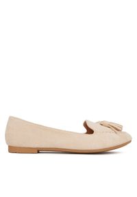 DeeZee Loafersy QH1829-89 Beżowy. Kolor: beżowy. Materiał: materiał #1