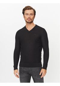 BOSS - Boss Sweter Avac_V 50510750 Czarny Regular Fit. Kolor: czarny. Materiał: syntetyk