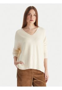 Kontatto Sweter 3M0842C Écru Relaxed Fit. Kolor: kremowy. Materiał: syntetyk #1