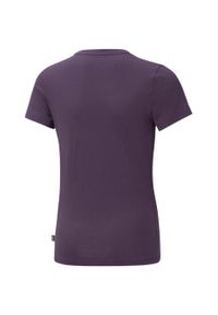 Koszulka treningowa dla dzieci Puma ESS+ Logo Tee. Kolor: fioletowy