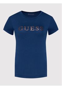 Guess T-Shirt Kimetz W1BI06 JA911 Granatowy Regular Fit. Kolor: niebieski. Materiał: bawełna #3