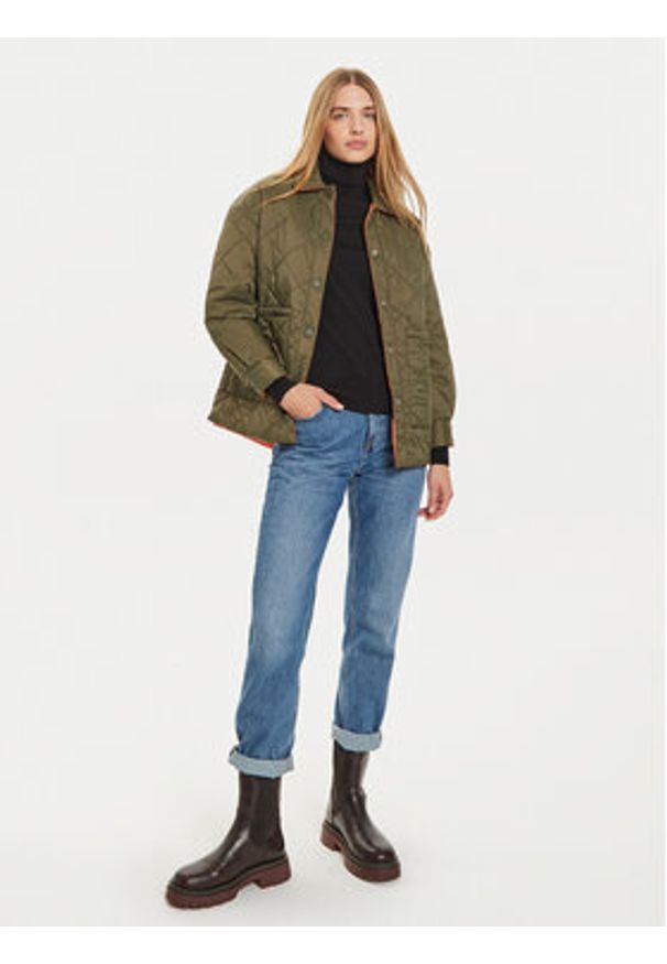 Pepe Jeans Kurtka przejściowa Caty PL402441 Zielony Relaxed Fit. Kolor: zielony. Materiał: syntetyk