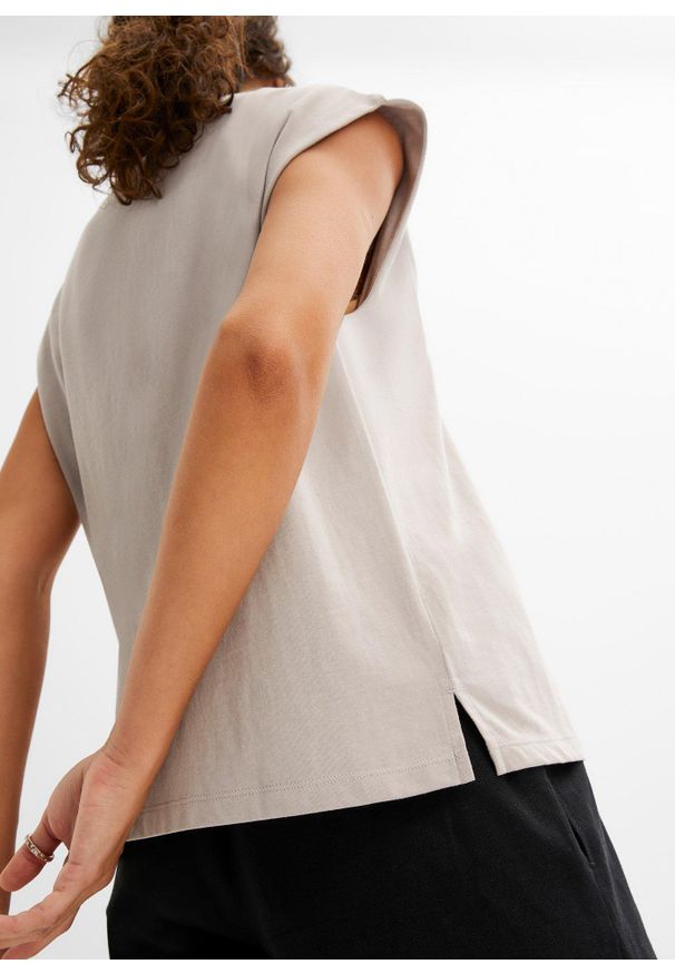 bonprix - T-shirt oversize z czystej bawełny organicznej. Kolor: szary. Materiał: bawełna