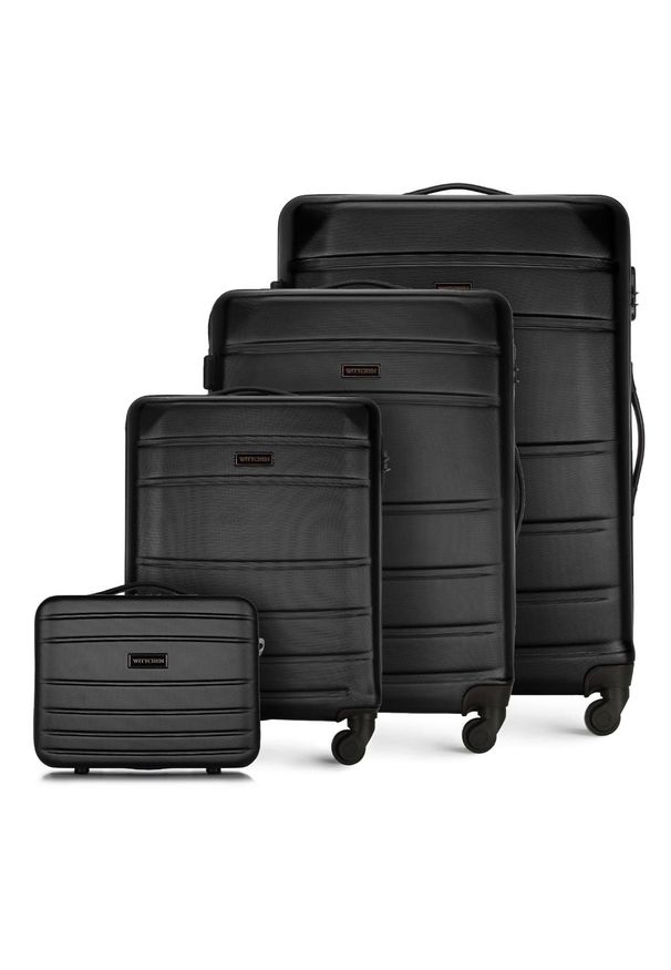 Wittchen - Komplet walizek z ABS-u żłobionych. Kolor: czarny