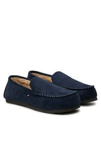 TOMMY HILFIGER - Tommy Hilfiger Mokasyny Driver House Shoe FM0FM05224 Granatowy. Kolor: niebieski. Materiał: zamsz, skóra