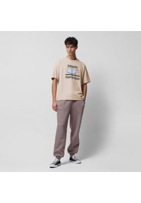 outhorn - Spodnie dresowe joggery męskie - brązowe. Kolor: brązowy. Materiał: dresówka #6
