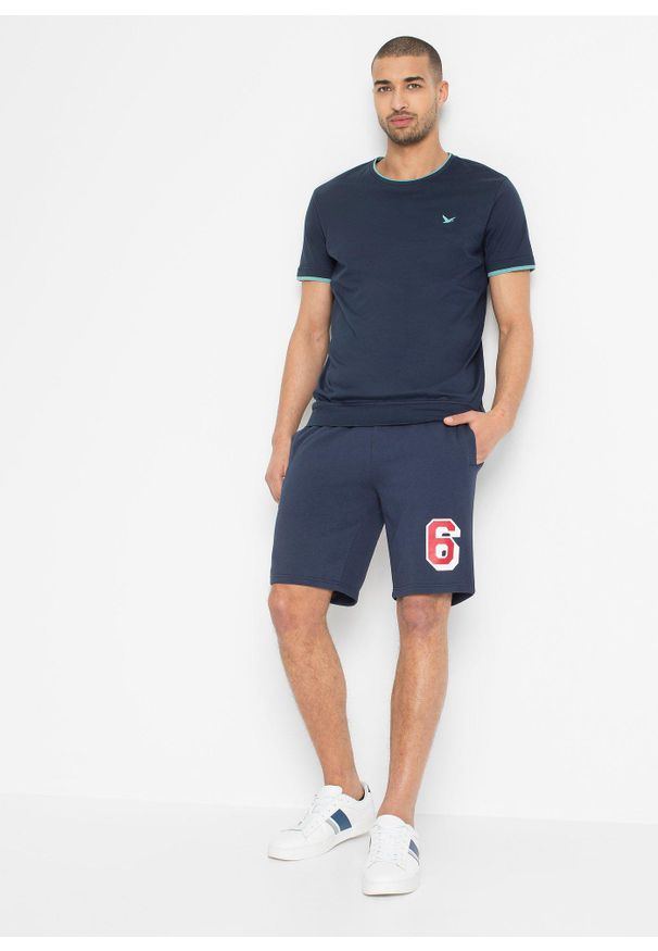 bonprix - T-shirt (2 szt.). Kolor: niebieski. Długość: długie