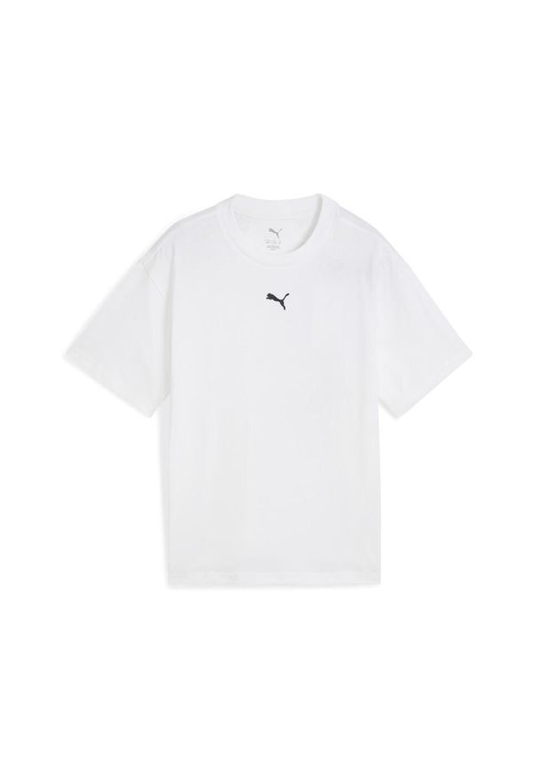 Puma - Młodzieżowa koszulka Essentials Boxy PUMA White. Kolor: biały