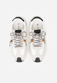 Renee - Czarne Sneakersy Ozdobione Geometrycznym Motywem Phiaronei. Okazja: na co dzień. Kolor: czarny. Materiał: jeans. Wzór: geometria, aplikacja #6